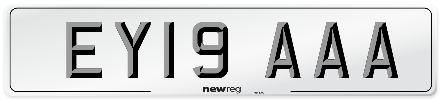 EY19 AAA Number Plate from New Reg
